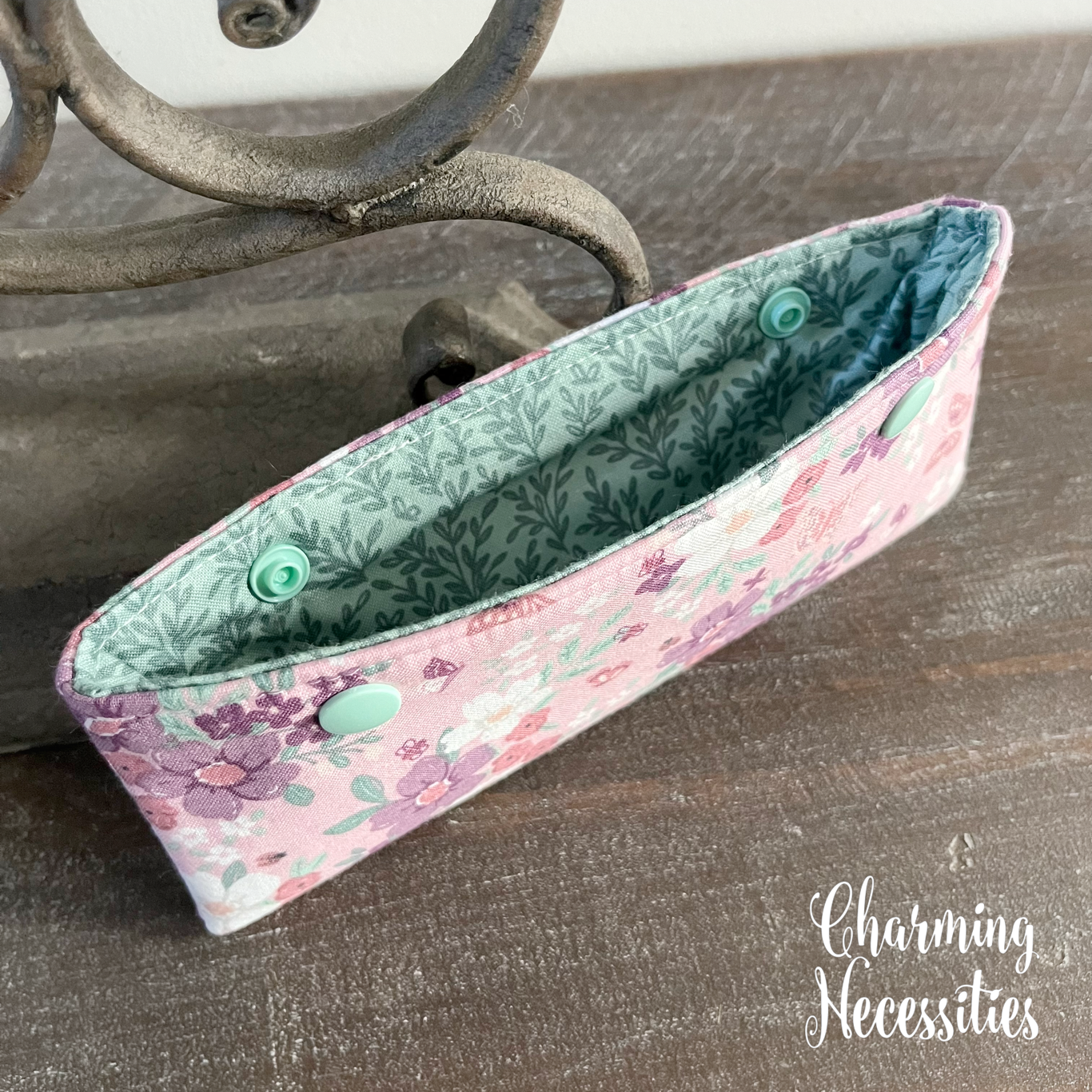 DPN Pouch, Floral & Butterflies Pink Mint Knitting Accessories Organization Notions