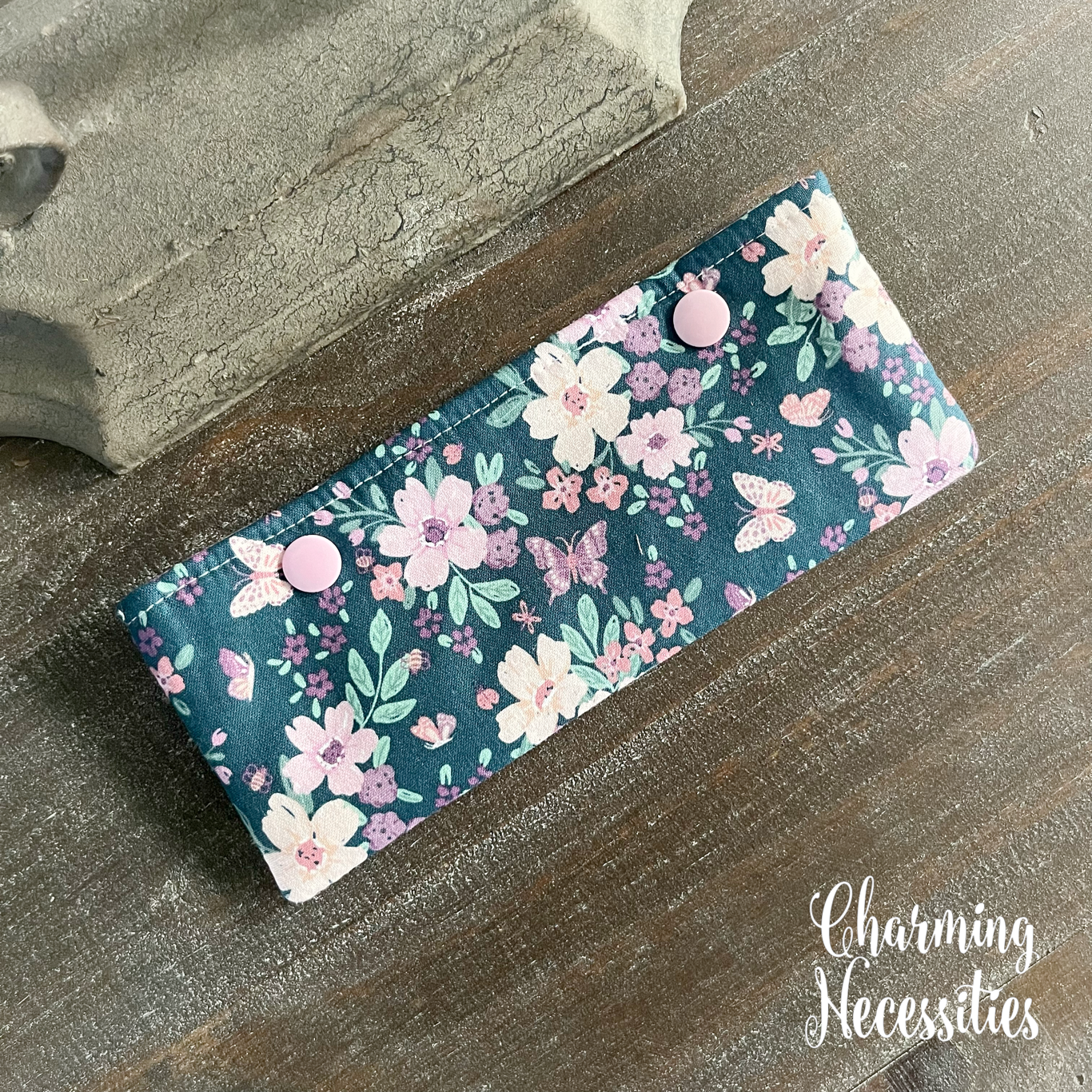 DPN Pouch, Floral & Butterflies Dark BlueKnitting Accessories Organization Notions