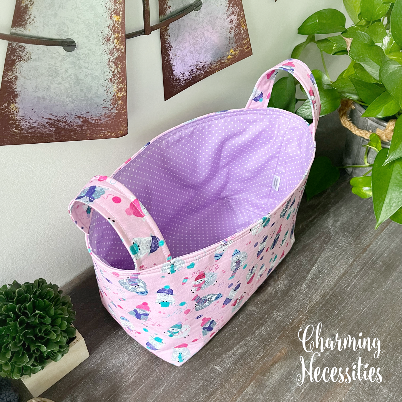 Yarn Storage Basket, Knitting Sheep, Gifts for Knitters, Knitting Accessories