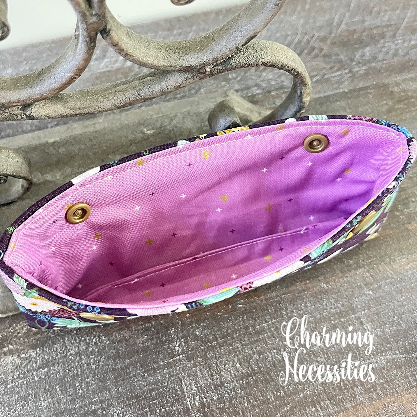 DPN Pouch, Rifle Paper Co Dahlia Aubergine Knitting Accessories Organization Notionse