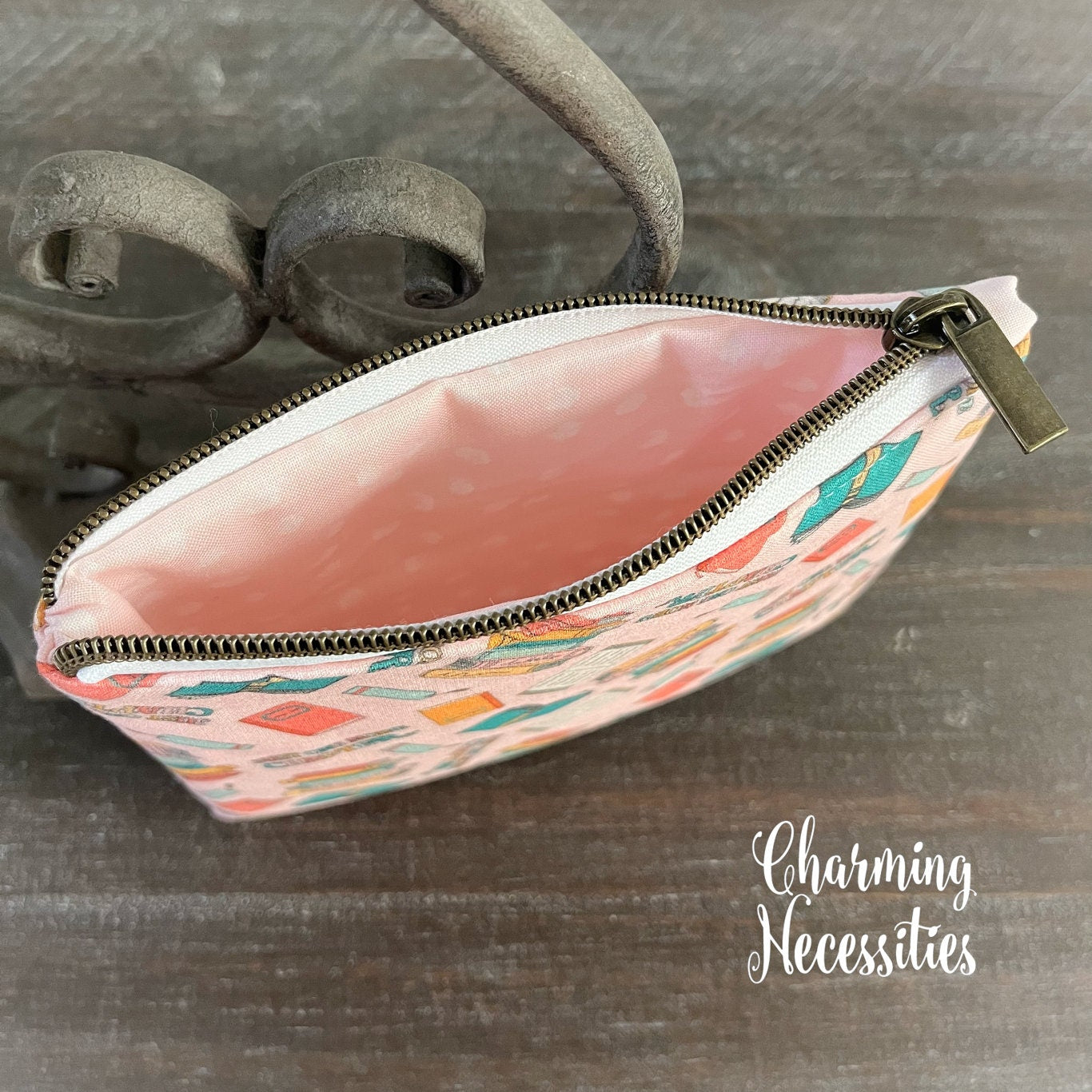 Notions Zipper Pouch, Just One More Chapter, Essentials Oils Pouch, Small Organization Bag Book Lovers