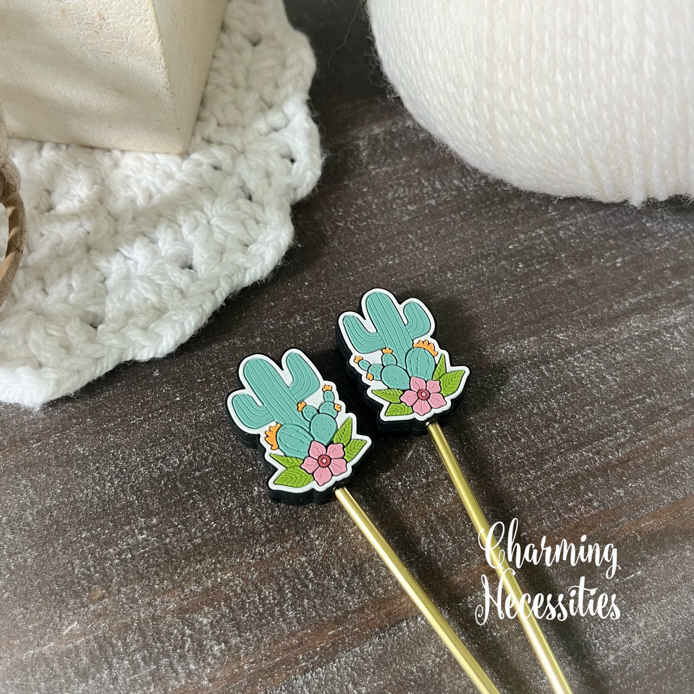 Cacuts Stitch Stoppers, Knitting Accessories Set of 2, Stitch Holders, Gifts for Knitters under 10