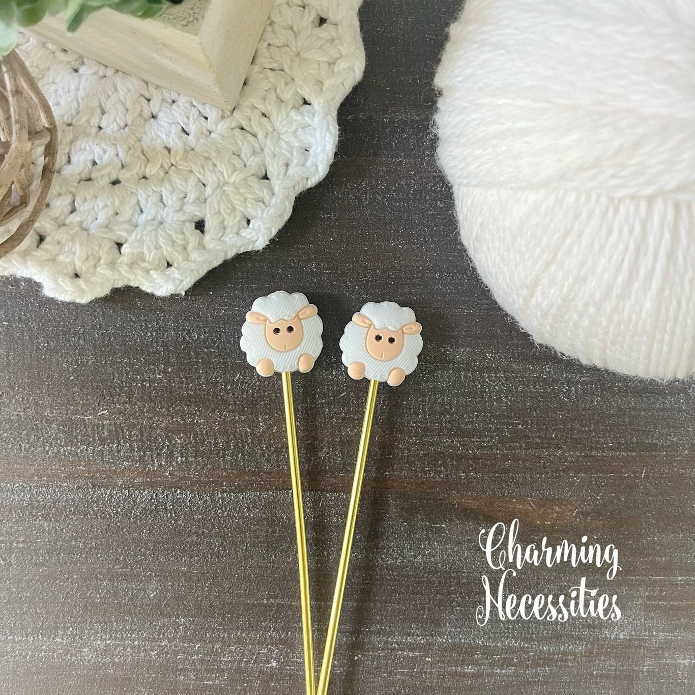 Sheep Stitch Stoppers, Knitting Accessories, Stitch Holders Needle Protectors, Gifts for Knitters under 10