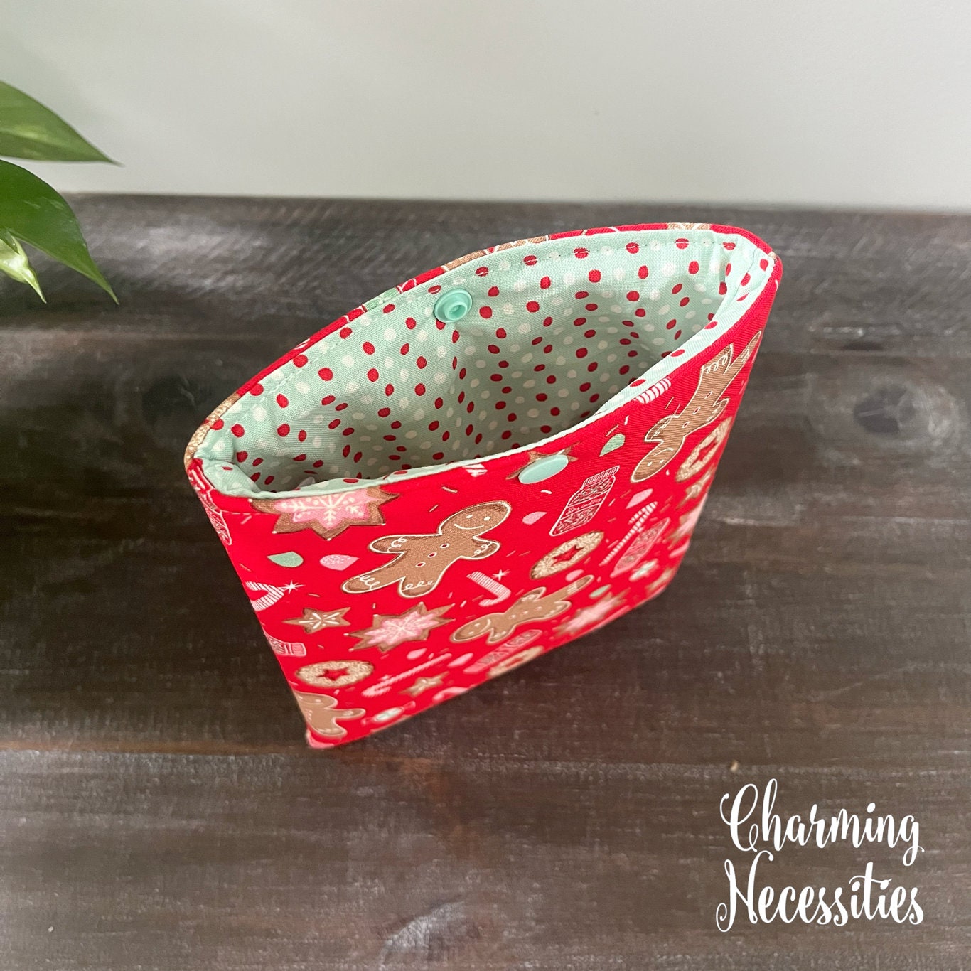 Padded Book Sleeve Kindle Sleeve Cover, Christmas Gingerbread Theme, Gifts for Book Lovers