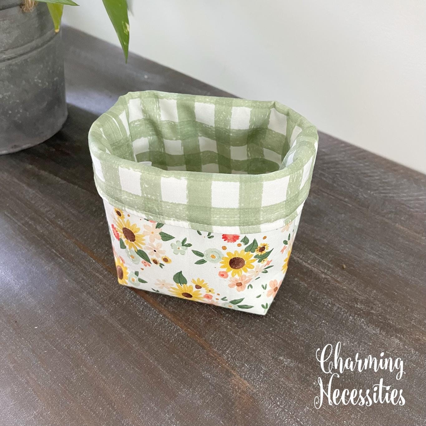 Yarn Bowl Cozy Basket, Sunflower Floral, Knitting Accessories Yarn Storage Organization