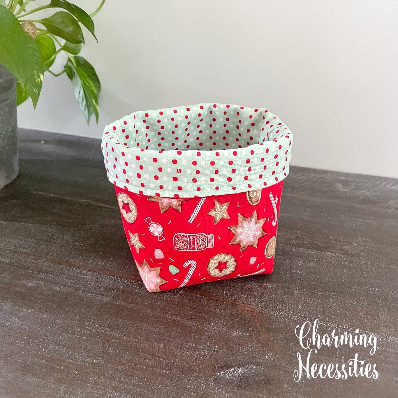 Yarn Bowl Cozy Basket, Christmas Holiday Gingerbread, Knitting Accessories Yarn Storage Organization