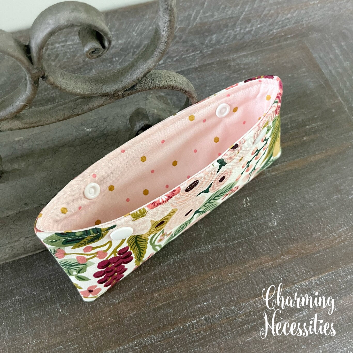 DPN Pouch, Rifle Paper Co Garden Party in Pink, Knitting Accessories Organization Notions