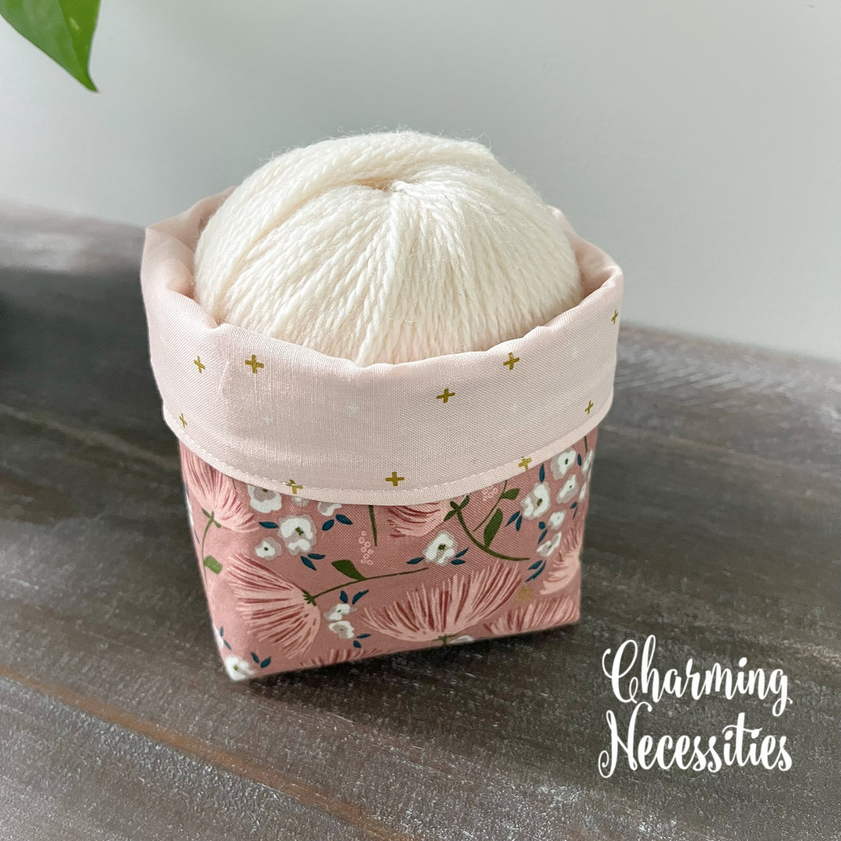 Blush Meadow Yarn Bowl Cozy, Yarn Organizer