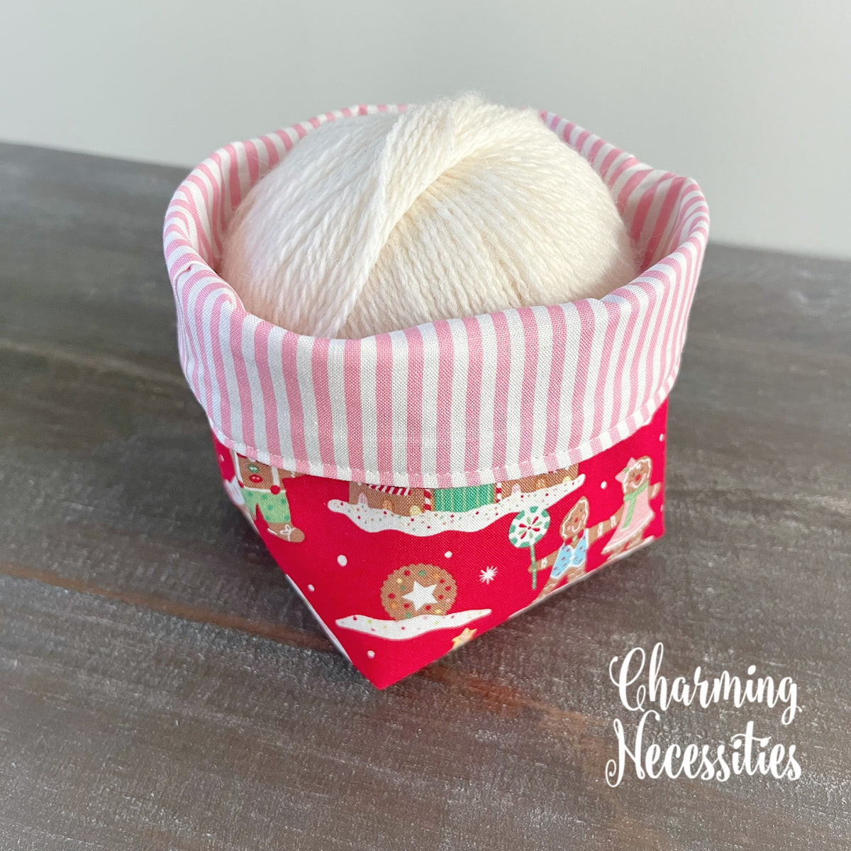 Gingerbread Village Yarn Bowl Cozy, Yarn Organizer