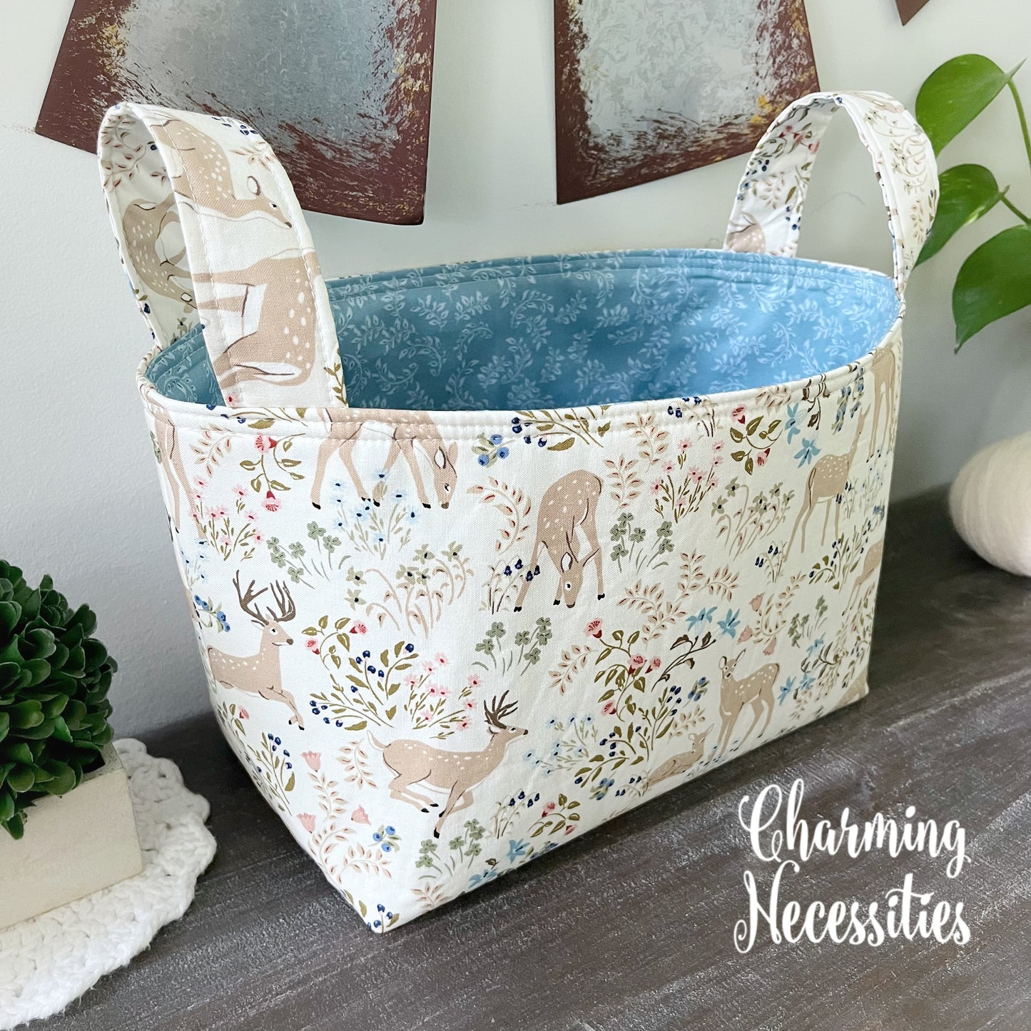 Yarn Storage Basket, Woodland Meadow, Knitting Accessories