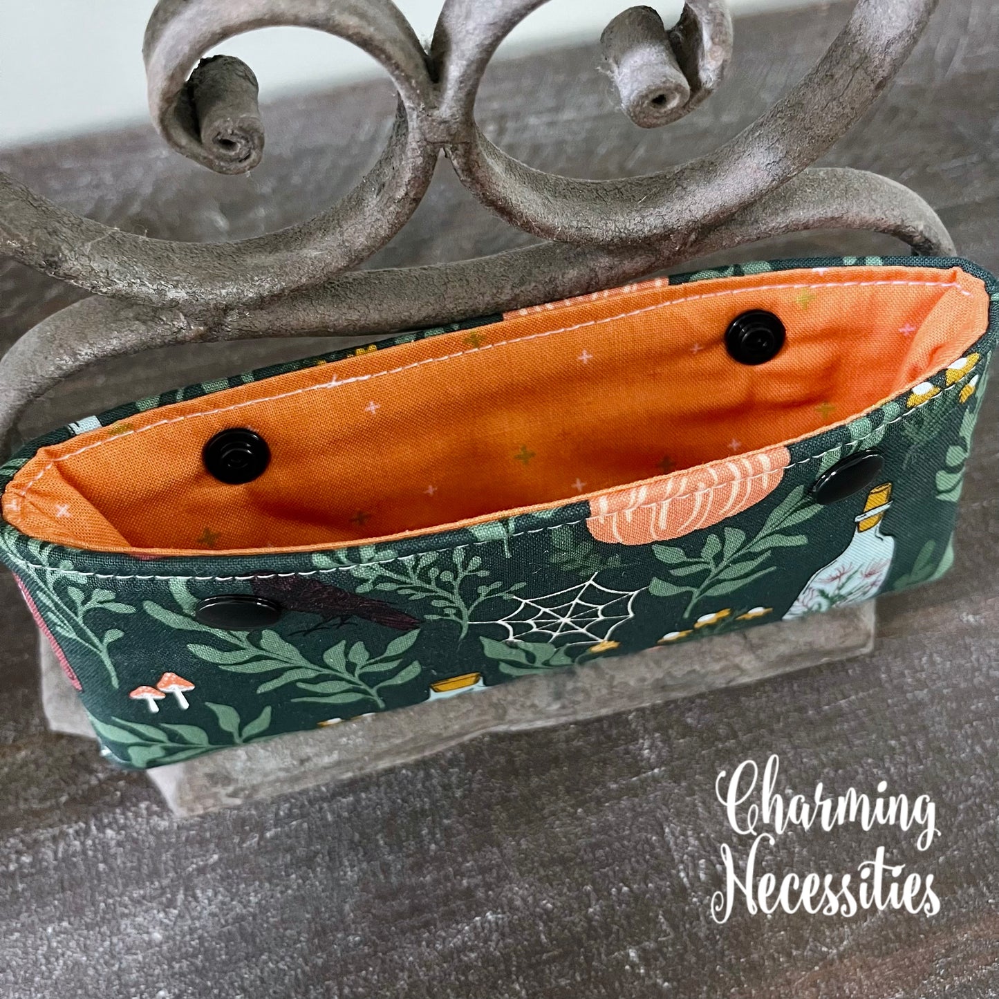 Knitting Project Bag Set, Halloween Apothecary Green