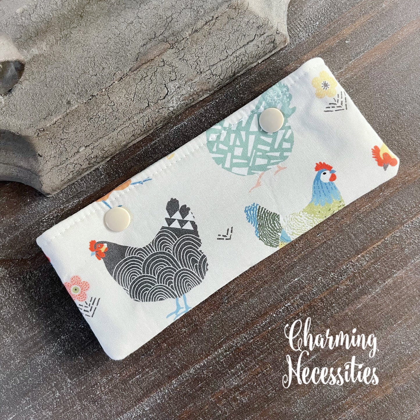 DPN Pouch, Floral Chickens, Knitting Accessories Organization Notionse