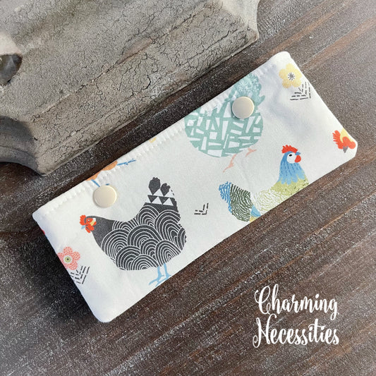 DPN Pouch, Floral Chickens, Knitting Accessories Organization Notionse