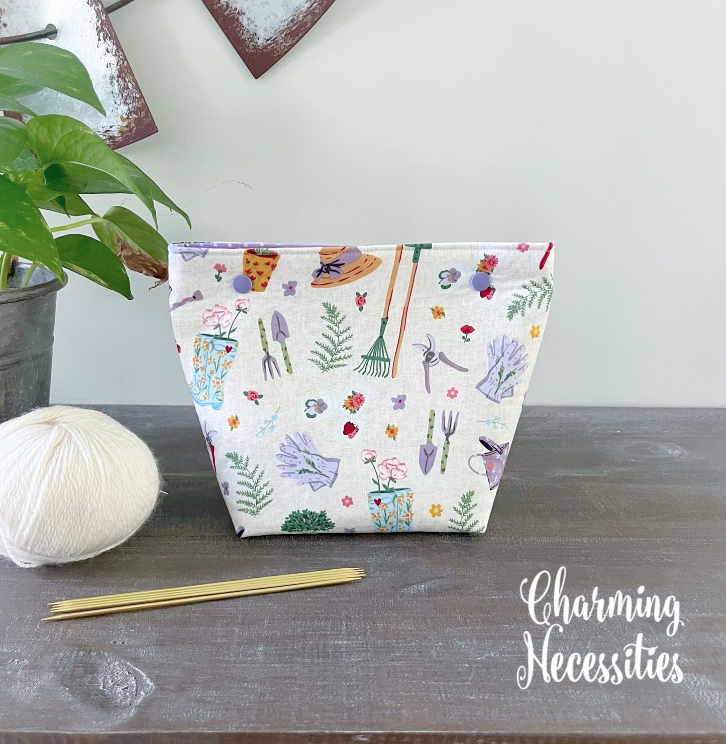 Knitting Project Bag Set, In the Garden