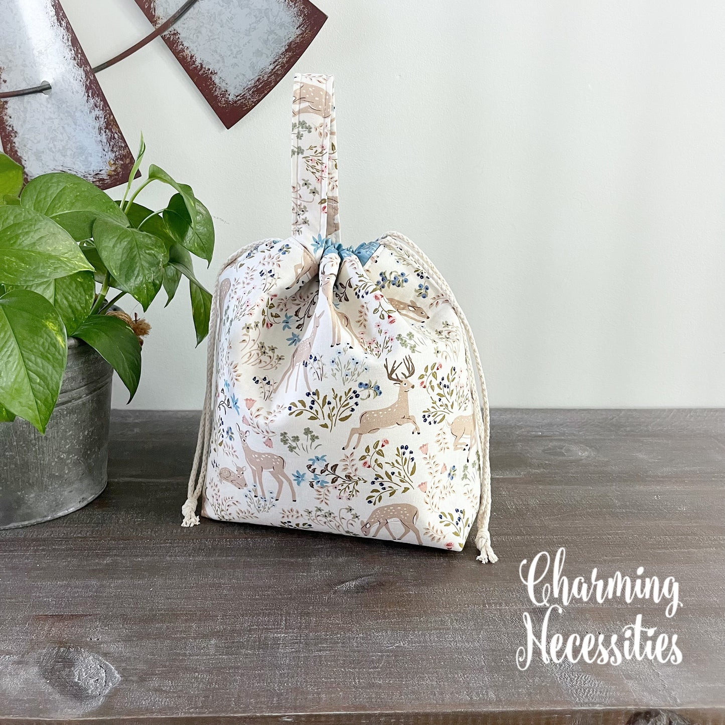 Knitting Project Bag Set, Woodland Deer