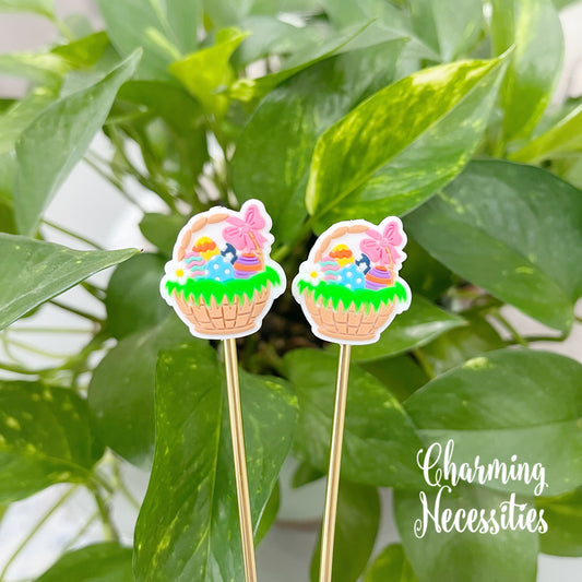 Stitch Stoppers, Easter Baskets, Set of 2, Knitting Accessories, Stitch Holders, Gifts for Knitters