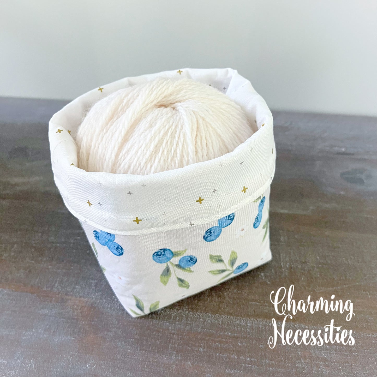 Knitting Project Bag Set, Blueberry Blossoms