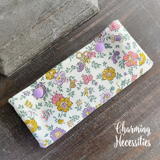 DPN Pouch, Vintage Sewing Floral, Knitting Accessories Organization Notionse