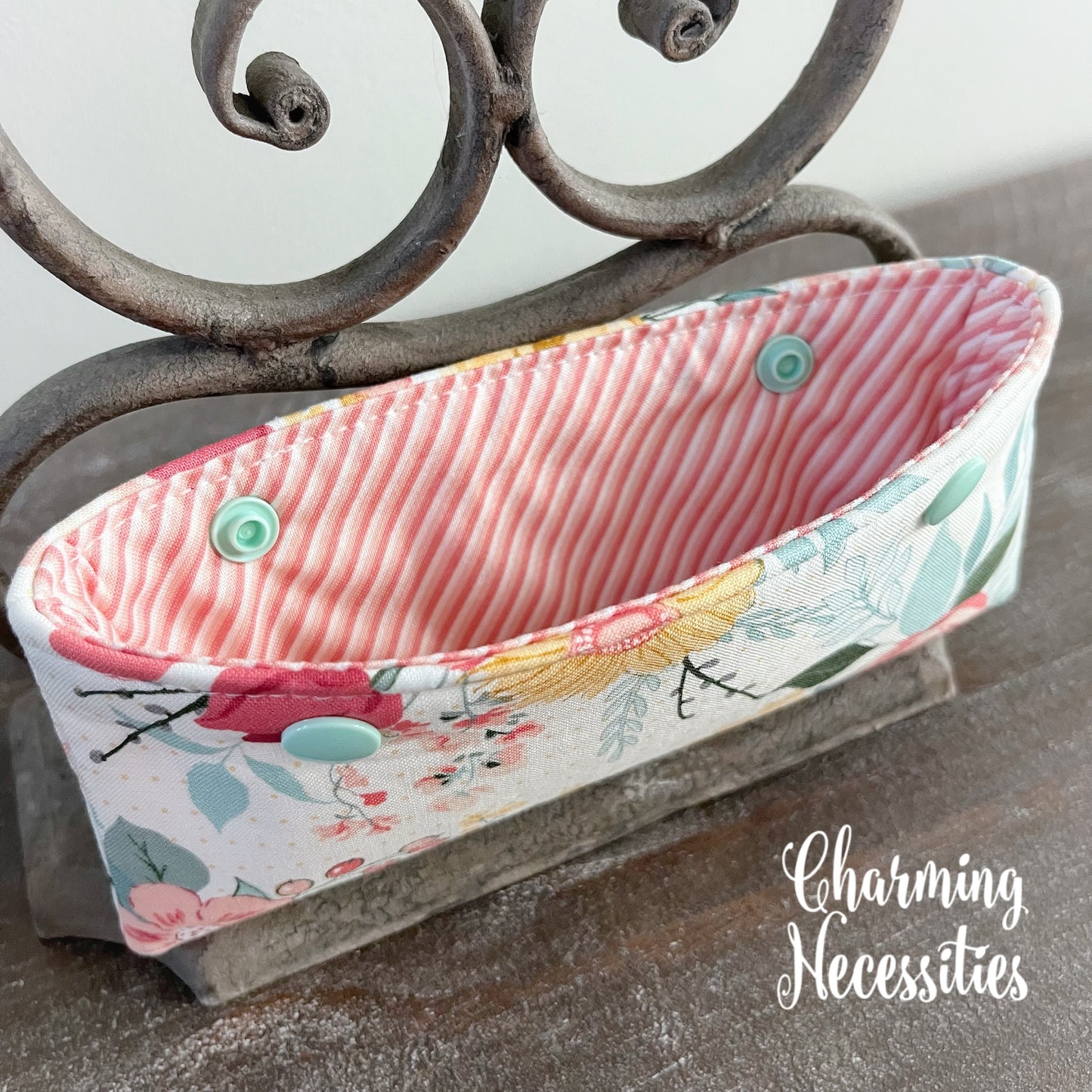 DPN Pouch, Pastel Floral on Ivory Knitting Accessories Organization Notionse