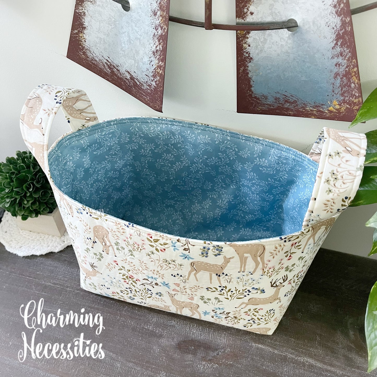 Yarn Storage Basket, Woodland Meadow, Knitting Accessories
