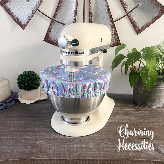Reusable Fabric Bowl Covers – Cotton Covers for KitchenAid Mixers & Bread Baking, Strawberries