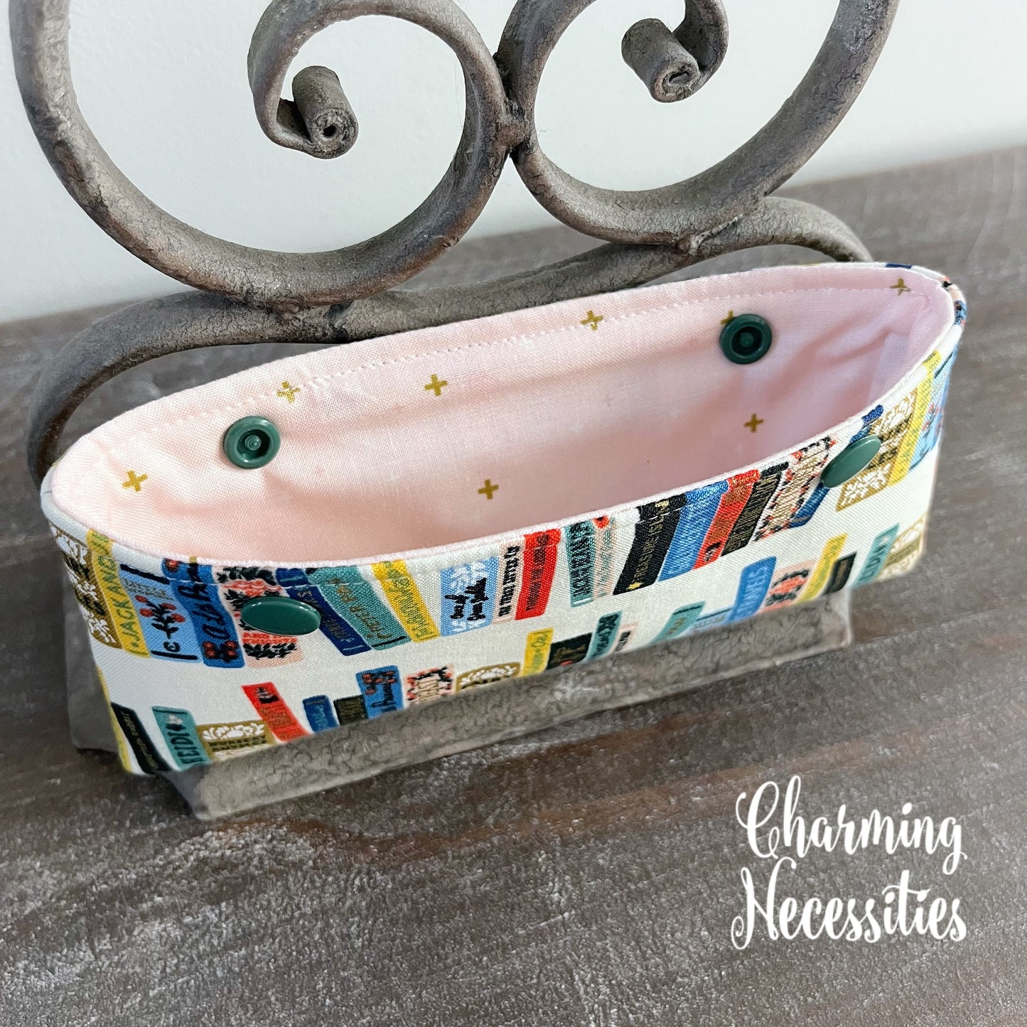 DPN Pouch, Book Shelf Rifle Paper Co Curio, Knitting Accessories Organization Notions