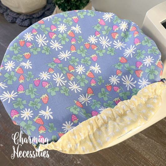 Reusable Fabric Bowl Covers – Cotton Covers for KitchenAid Mixers & Bread Baking, Strawberries