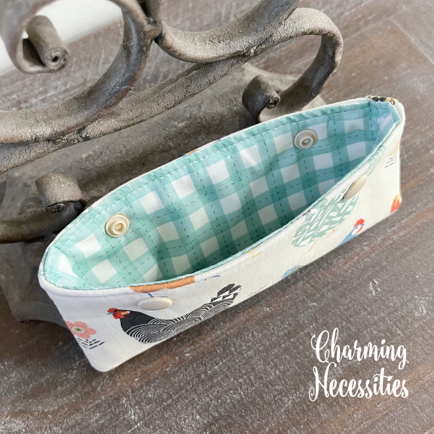 DPN Pouch, Floral Chickens, Knitting Accessories Organization Notionse