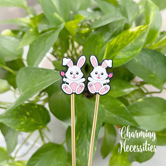 Stitch Stoppers, Easter Bunny, Set of 2, Knitting Accessories, Stitch Holders, Gifts for Knitters