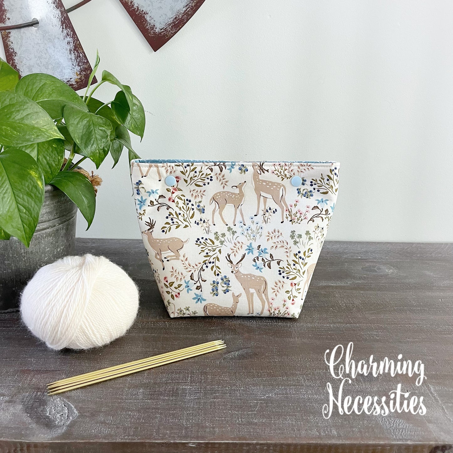 Knitting Project Bag Set, Woodland Deer
