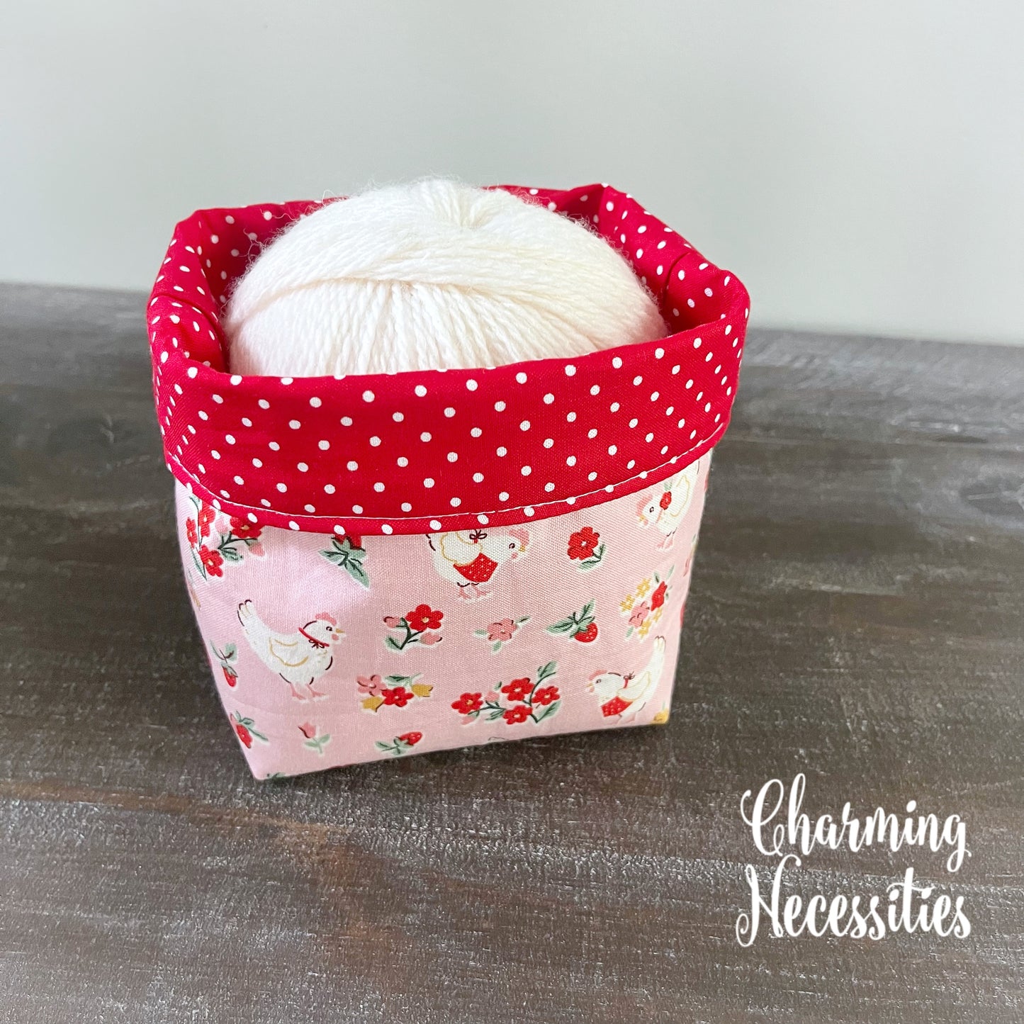 Knitting Project Bag Set, Vintage Chickens