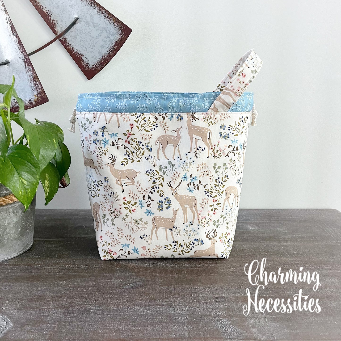 Knitting Project Bag Set, Woodland Deer