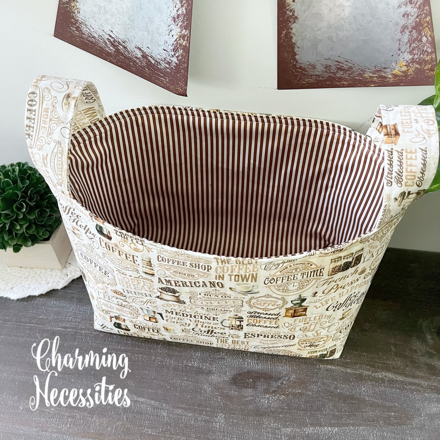 Yarn Storage Basket, Coffee Lovers, Knitting Accessories