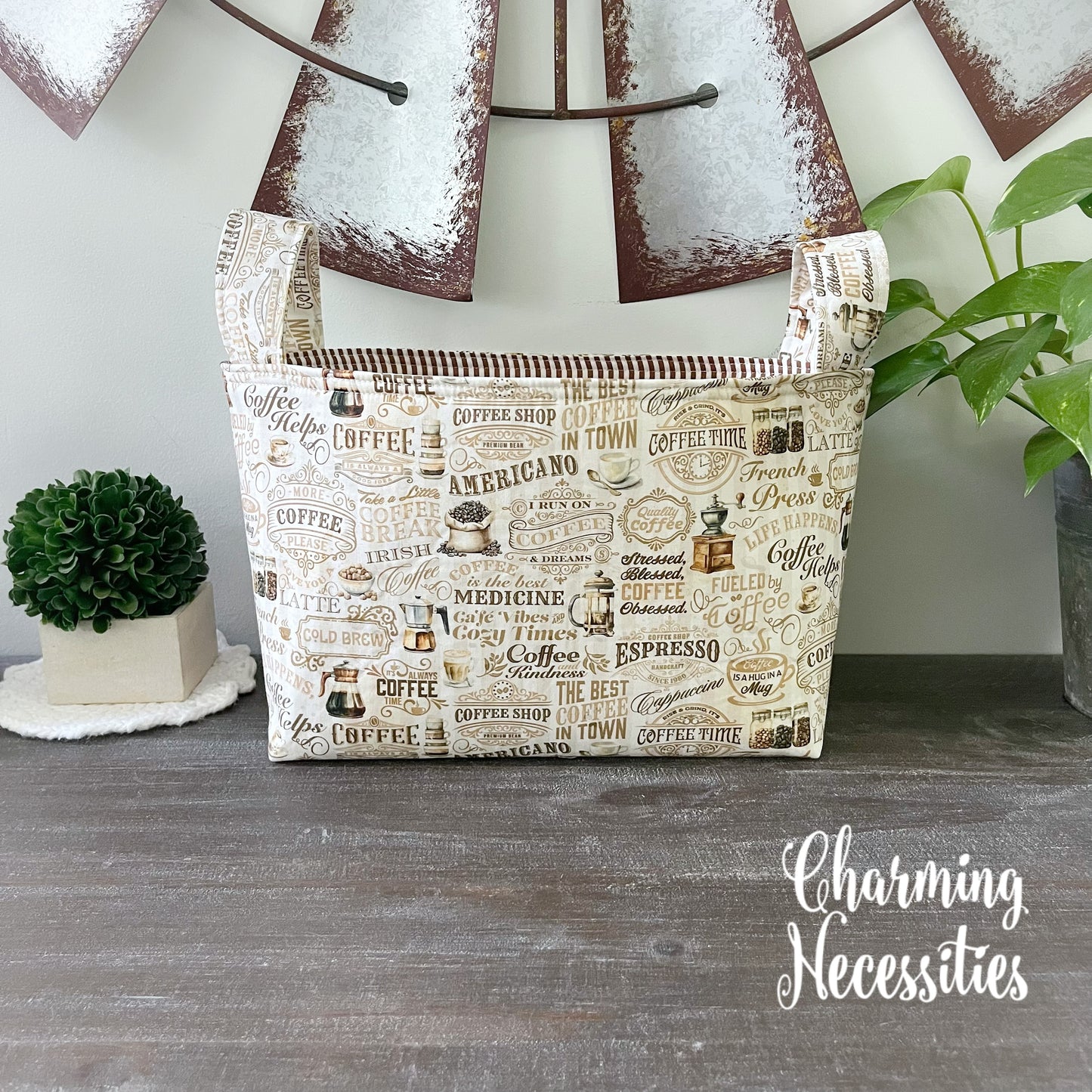 Yarn Storage Basket, Coffee Lovers, Knitting Accessories