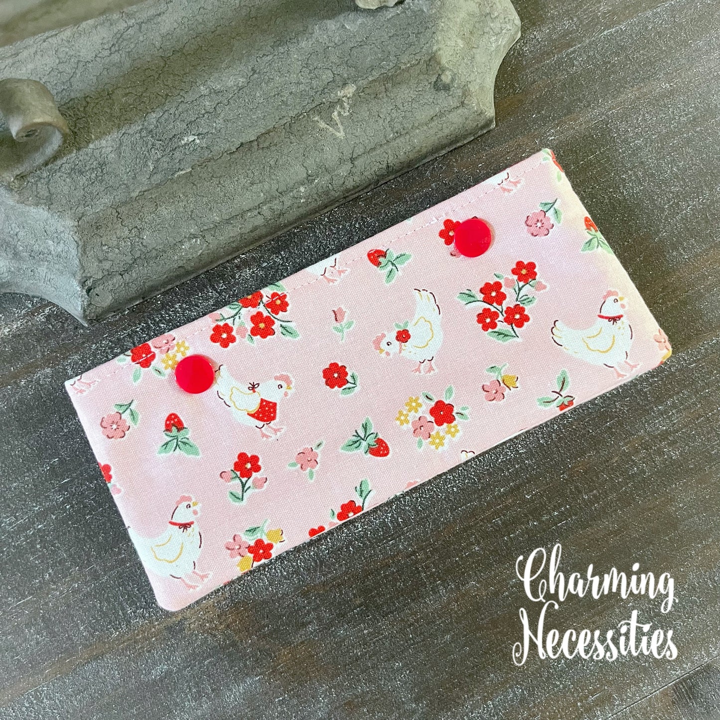 DPN Pouch, Vintage Chickens, Knitting Accessories Organization Notions