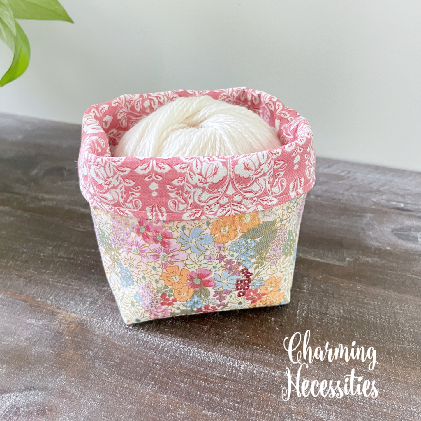 Yarn Bowl Cozy Basket, Rifle Paper Co English Rose Mimi Knitting Accessories Yarn Storage Organization