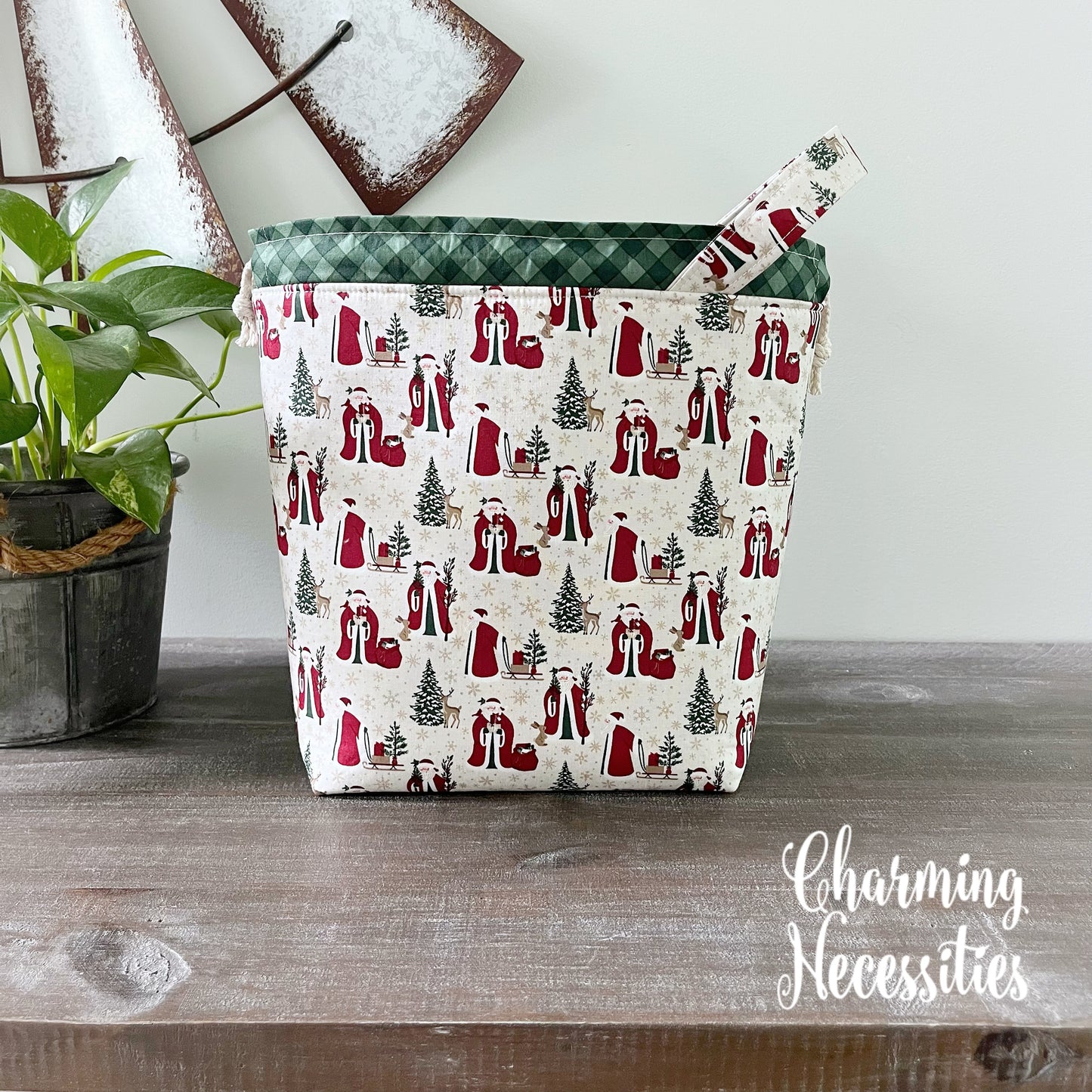 Knitting Project Bag Set, Old St. Nick