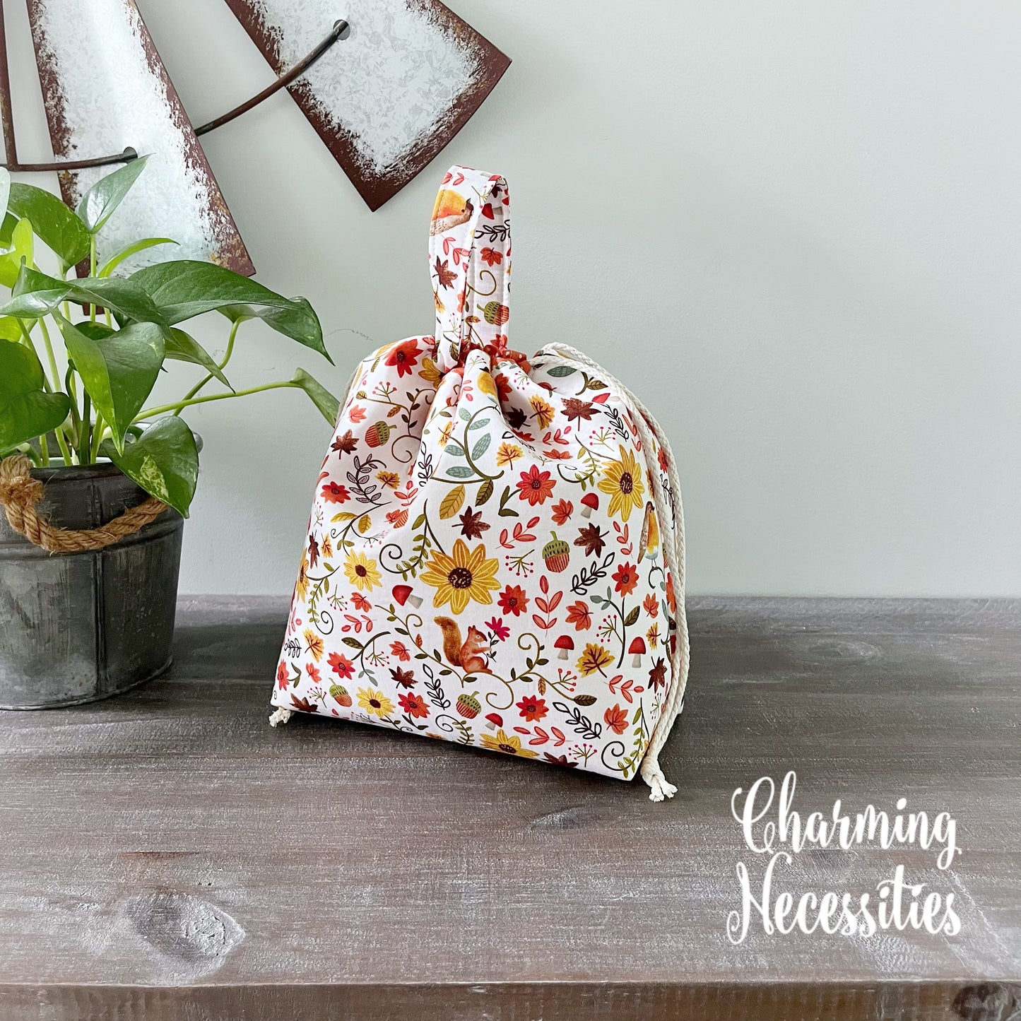 Knitting Project Bag Set, Autumn Whimsy