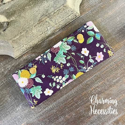 DPN Pouch, Rifle Paper Co Dahlia Aubergine Knitting Accessories Organization Notionse