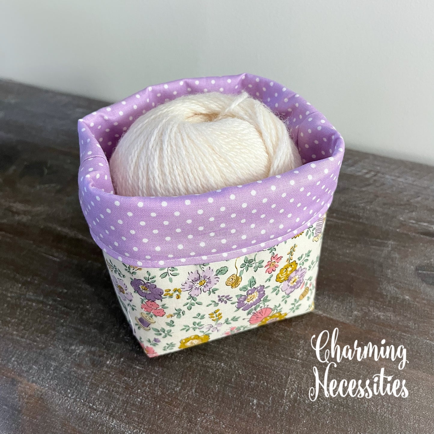 Knitting Project Bag Set, Vintage Sewing Floral