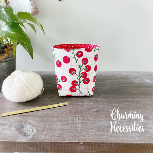 Yarn Bowl Cozy Basket, Tomato Garden, Knitting Accessories Yarn Storage Organization