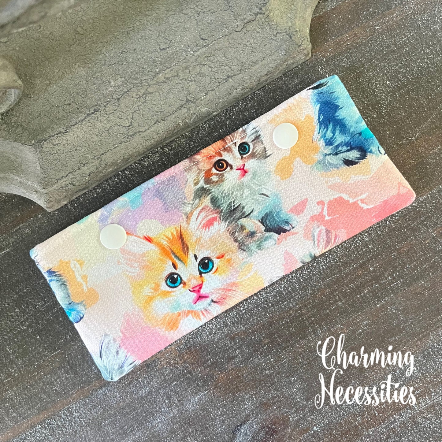 DPN Pouch, Pastel Kittens, Knitting Accessories Organization Notions
