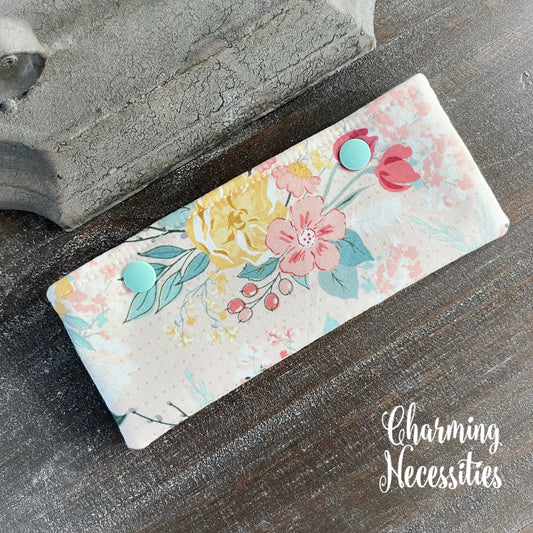 DPN Pouch, Pastel Floral on Pink Knitting Accessories Organization Notionse