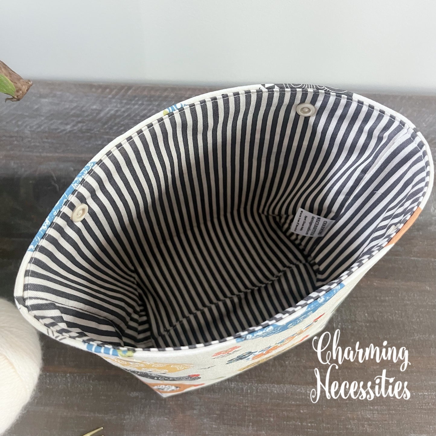 Knitting Project Bag Set, Floral Chickens