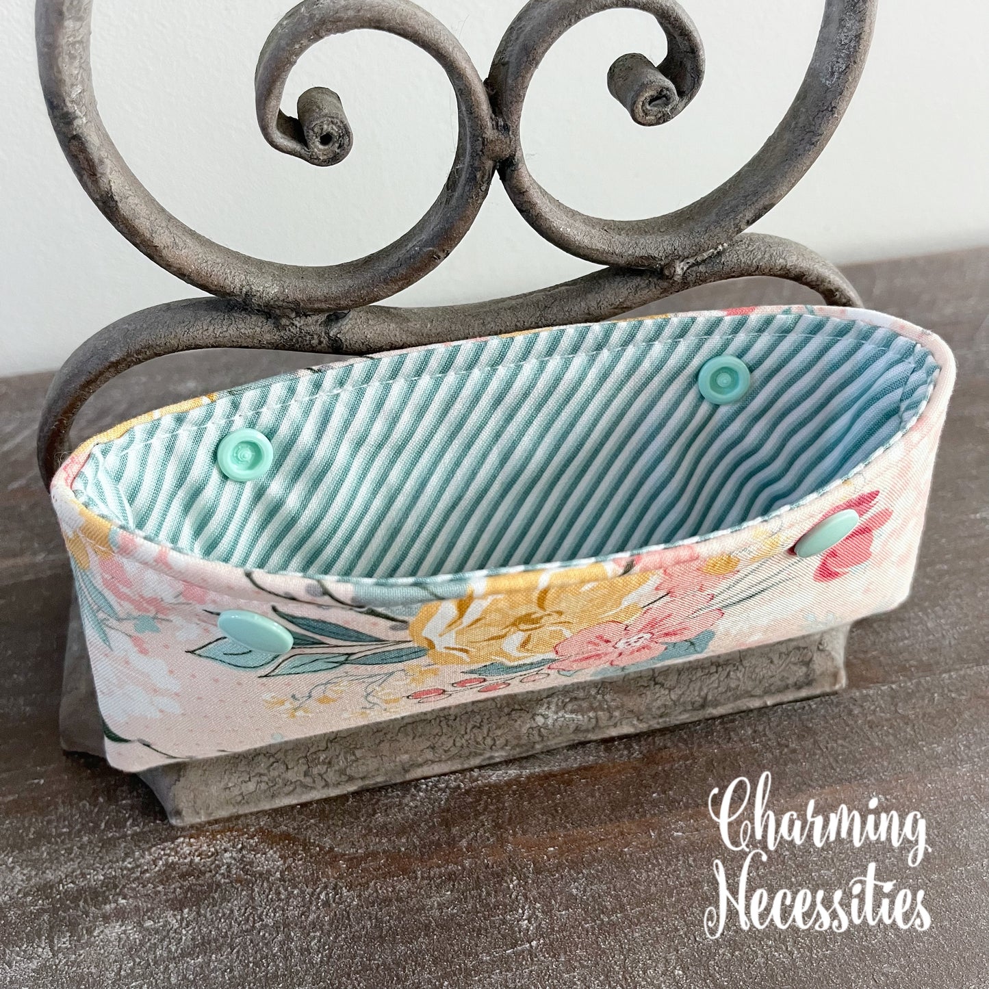 DPN Pouch, Pastel Floral on Pink Knitting Accessories Organization Notionse