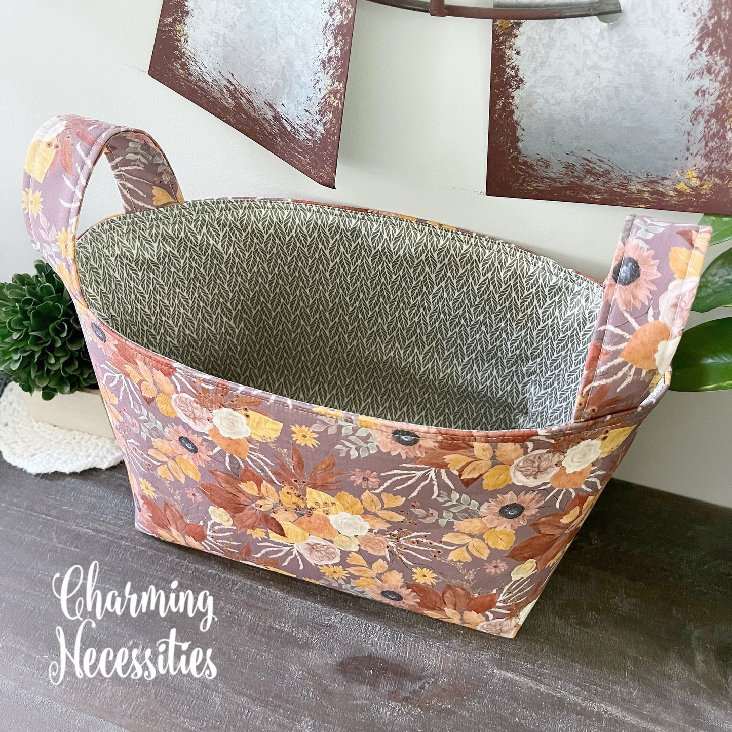Yarn Storage Basket, Autumn Evening, Knitting Accessories