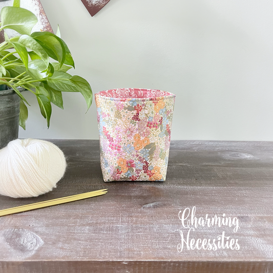 Yarn Bowl Cozy Basket, Rifle Paper Co English Rose Mimi Knitting Accessories Yarn Storage Organization
