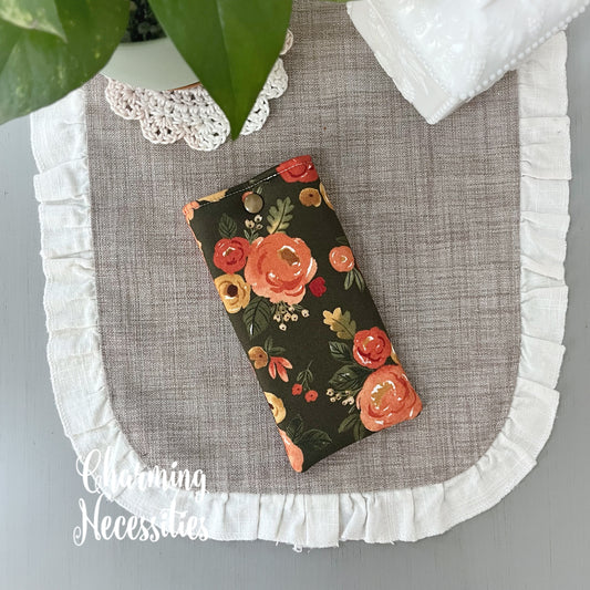 Padded Glasses Case, Watercolor Fall Floral