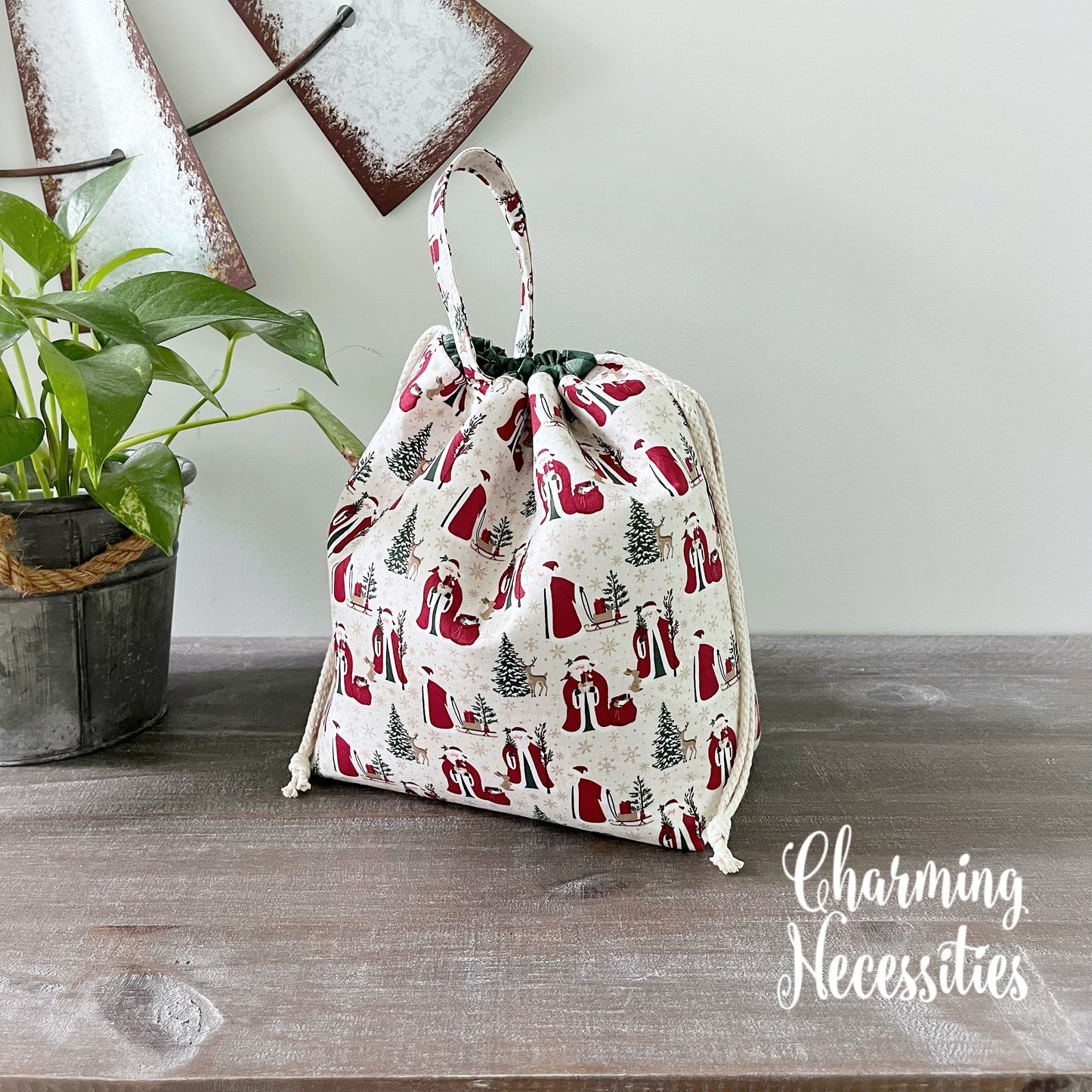 Knitting Project Bag Set, Old St. Nick
