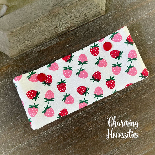 DPN Pouch, Strawberries, Knitting Accessories Organization Notions